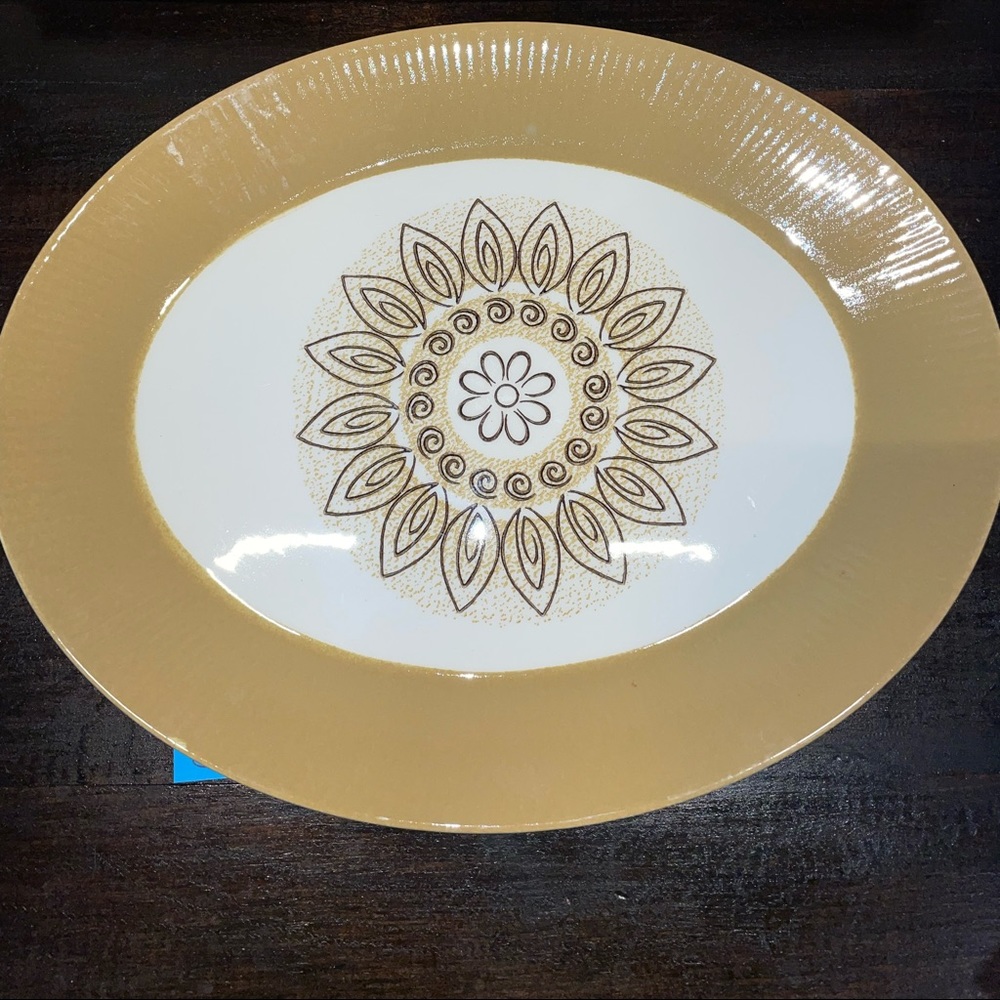 Vintage Retro Homer Laughlin Malibu Serving Plate‎ Platter Dinner Dish c